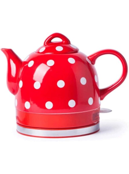 OH Ceramic Teapot with Lid Porcelain Teapot,1000W Boils Water Fast for Tea Kettle，Boil Dry Protection Tea Coffee Maker Boiler for Hot Water Kitchen Accessories Red - VMFJT53N
