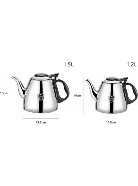 WUCHENG Hotel Stainless Steel Induction Cooker Tea Drink Convenient Infuser Jug Kettle Pot Container Kitchen Tools tea kettle Color : 1500ml - ALQDTD63