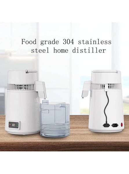 4L Pure Water Distiller Stainless Steel 750W Water Purifier Filter Water Distillers Machine with Collection Bottle for Offices Homes 4L - NBWL2DOU