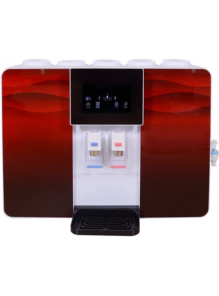 Intelligent Voice Plus Hot and Cold Integrated Machine Water Purifier Household Direct Drinking Five-Stage Reverse Osmosis White Water Purifier White Red - AYGFAGEG