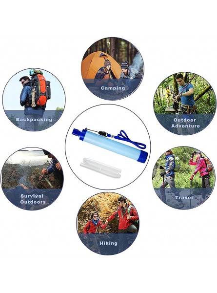 SKYWPOJU Water Filter Straw Personal Water Purifier Survival Water Filtration System for Outdoor Emergency Camping Traveling Backpacking - IJXZI1G3