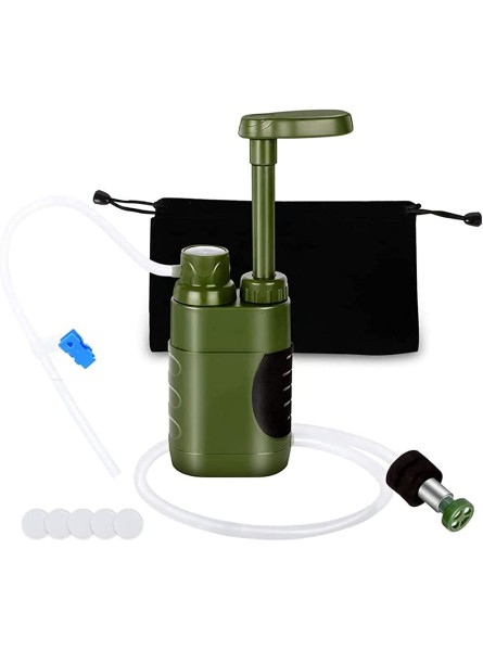 Water Purifier Pump Manual Drinking Water Filter Straw Water Filtration System Portable Outdoor Emergency and Survival Gear,A - XFDI7YBS