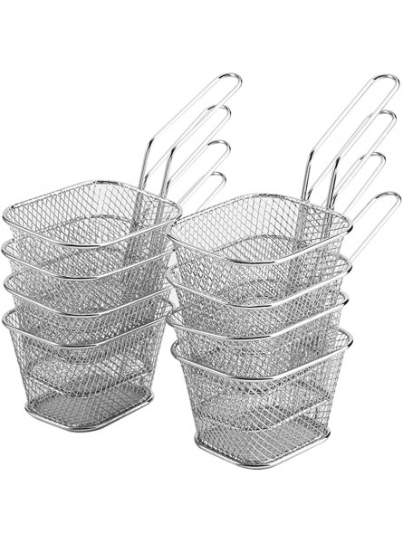 Fry Basket,8Pcs Mini Stainless Steel Chips Deep Fry Baskets Food Presentation Strainer Potato Cooking Tools - BGQYJJ72