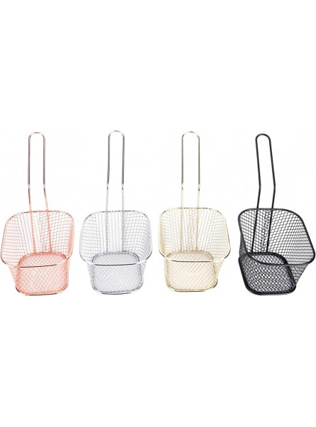 Frying Baskets Stainless Steel Chips Baskets of 4 Colors Kitchen Cooking Gadget for Frying French Fries Onion Rings Chicken Wings - MYYMXB15