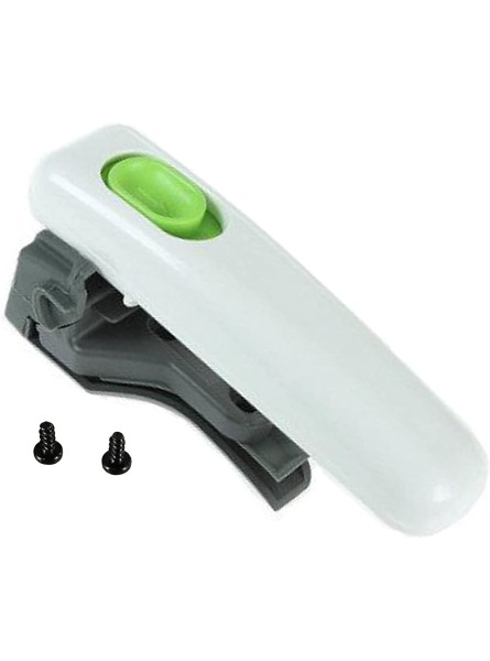 SPARES2GO Handle with Screws Compatible with Tefal Actifry Fryer White Handle Green Control Knob Button - QYMZVPD2