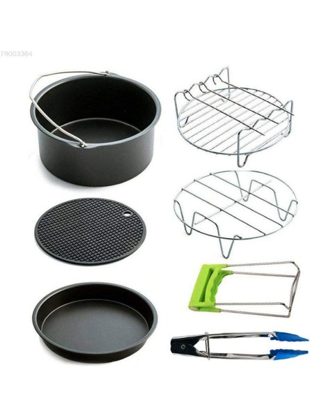 7 Pcs Air Fryer Kitchen Accessories Set Chips Baking Basket Pizza Pan Home Kitchen Tool - NQGQXT6O