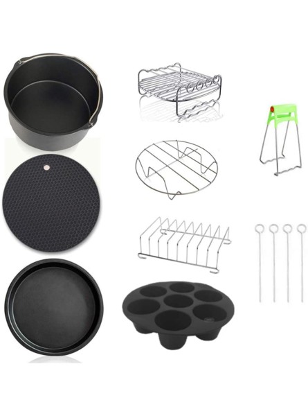 8pcs Carbon Steel Fine Quality Air Fryer Accessories Kit Professional Home Kitchen Cooking Tools Set - YLJC1YUM