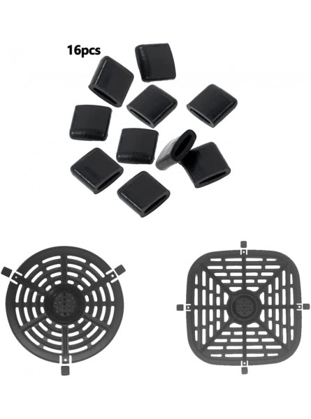 FACULX Air Fryer Rubber Bumpers 16 PCS Premium Rubber Feet Silicone Pieces Rubber Anti-scratch Protective Covers for Air Fryer Grill Pan Plate tray Air Fryer Replacement Parts - UPVTAXYR
