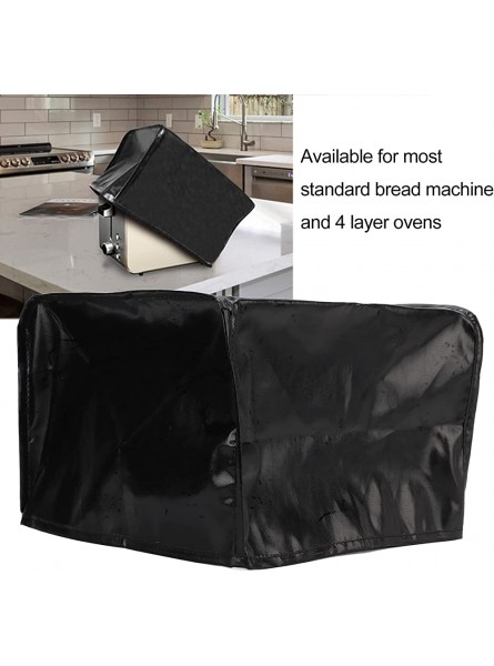Bread Machine Cover Standard Size Long Life Span PU Leather Toaster Cover Effective Waterproof for Kitchen ApplianceBlack - KLGI8N7B