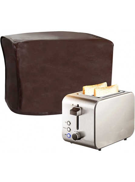 Gaeirt Small Appliance Cover Rugged and Durable Bread Machine Dust Cover Waterproof Toaster Dust Cover for Most Standard Four‑slice OvensBrown - EOTPTVMB