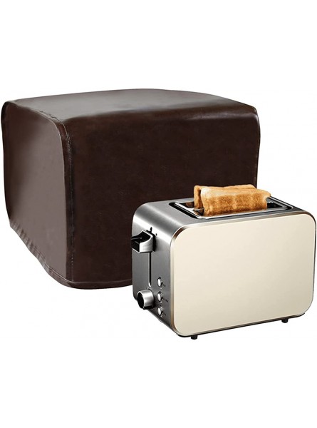 Gaeirt Small Appliance Cover Rugged and Durable Bread Machine Dust Cover Waterproof Toaster Dust Cover for Most Standard Four‑slice OvensBrown - EOTPTVMB