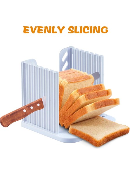 Supkiir Bread Slicer for Homemade Bread Plastic Household Toast Slicer Thickness Adjustable White - EEAIMO5Q