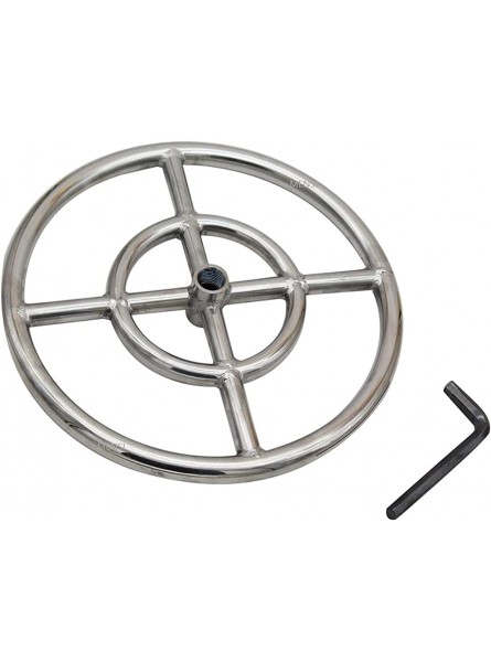 WLFDP cooker 12 INCHES 304 Stainless Steel Propane Fire Pit Ring Burner Cooker Spare Parts - KJDA5F35