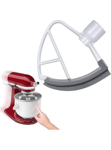 dadsa Edge Beater for Kitchen-aid 4.5-5 Quart Stand Mixer,Beater Paddle with Silicone Edges Scraper | ible Silicone Edges Bowl Scraper - USOD8DXH