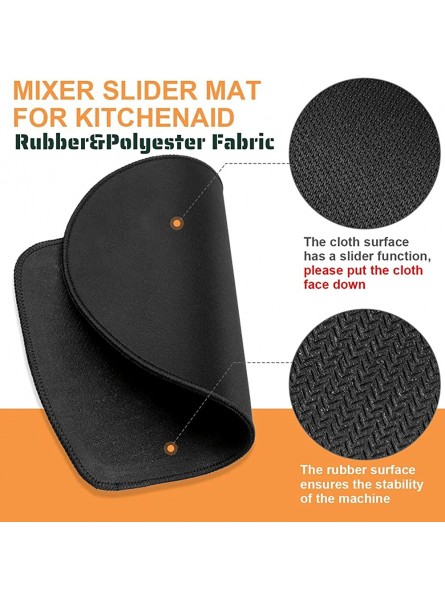 Mover for Stand Kitchen Aid Mixer Sliding Pad for Easily Moving Kitchen Appliances Rubber Polyester Black 26 * 38cm - ZZUV9RTK