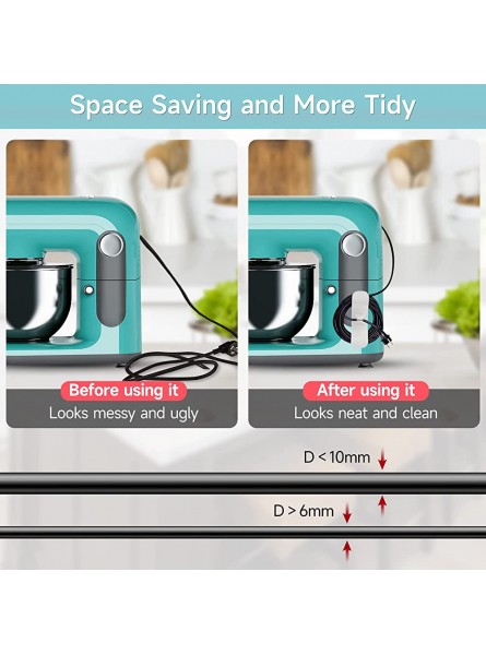 SmartMaster Kitchen Appliance Cord Winder 3 Pcs Self Adhesive Cord Organiser for Kitchen Appliances Cable Holder Cable Clips Cord Wrap for Mixer Air Fryer Coffee Maker Small Home Appliances - GLJX99OA