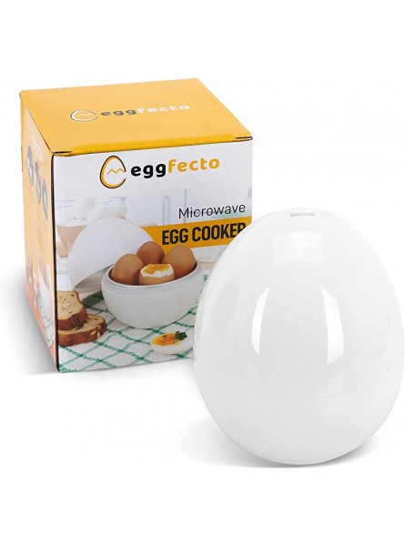 EGGFECTO Microwave Egg Cooker Hard Boiled Egg Cooker | Easy to Use Egg Steamer | Soft Medium and Hard Boil Egg Maker | Hardboiled Egg Machine Cooks Up To 4 Eggs At Once | Food-Grade Egg Boiler - LHBAYY55