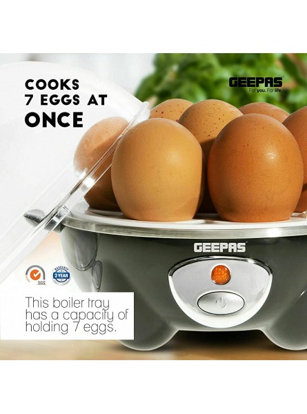Electric Egg Boiler Cooker Poacher Vegetable Steamer Soft Medium & Hard-Boiled Eggs Omelette Maker Measuring Cup Piercer - OTGZF048