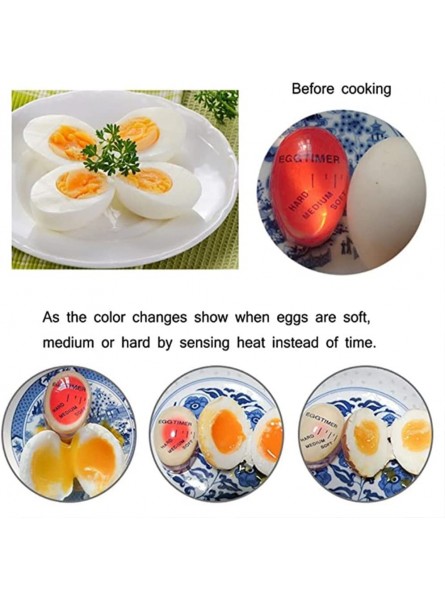 HOJIOESRD Egg Timer Kitchen Boiled Color Changing Household Egg-Boiler Resistant Reusable Breakfast Sensing Boiling - OYORNYXD