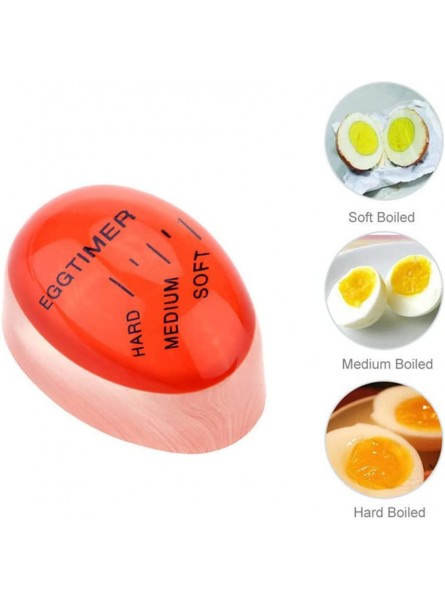 HOJIOESRD Egg Timer Kitchen Boiled Color Changing Household Egg-Boiler Resistant Reusable Breakfast Sensing Boiling - OYORNYXD