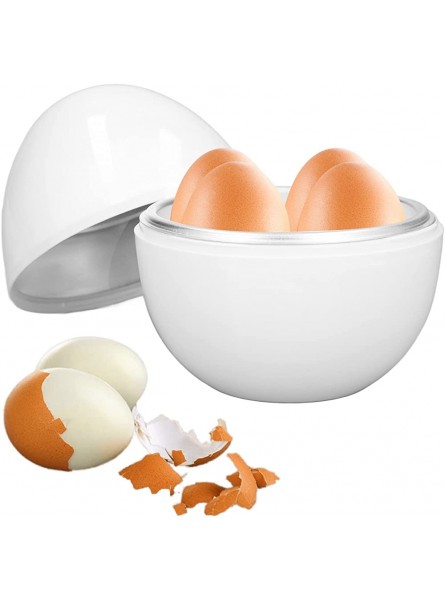 TOTITOM Egg Cooker Hard Boiled Egg Cooker 4 Eggs Capacity Compact Design ABS Material Egg Shape Microwave Function Egg Boiler - ABPEXTFX