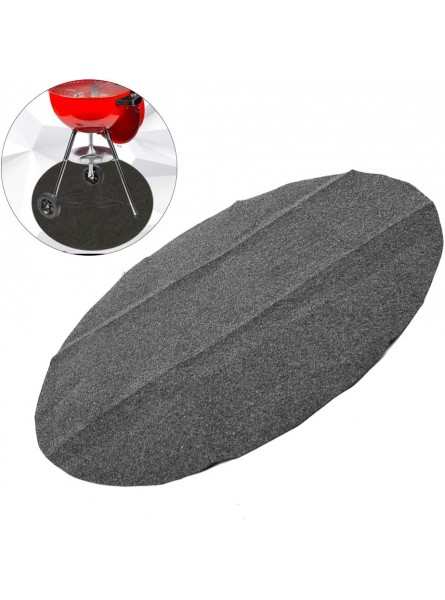 Onewer Grill Mat,36in Round Shape Gary Barbecue Mat Oil Resistant BBQ Floor Protective Mat for Home Party Use,Easy Clean & Easy Use on Gas Charcoal Electric Grill - WUZZ9H8Y