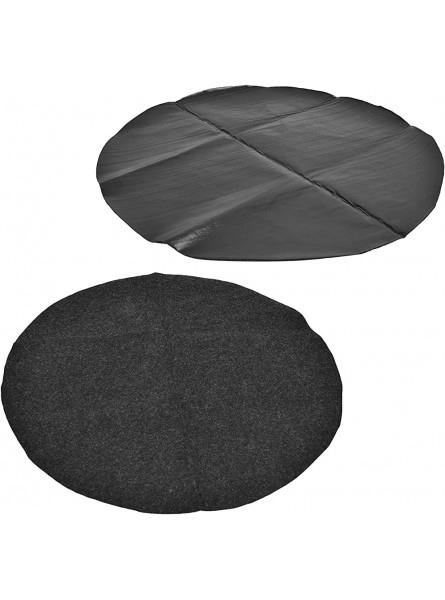Outdoor Grill Mats Oil Proof Grill Mat Good Absorption Flame Retardant Washable Round for Under Grill for Deck - NSNZTQ9U