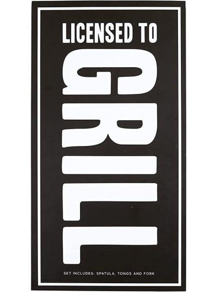 Santa Barbara Design Studio TableSugar Cardboard Book Gift Set 3-Piece Licensed To Grill BBQ Tools - AIBVBOHH