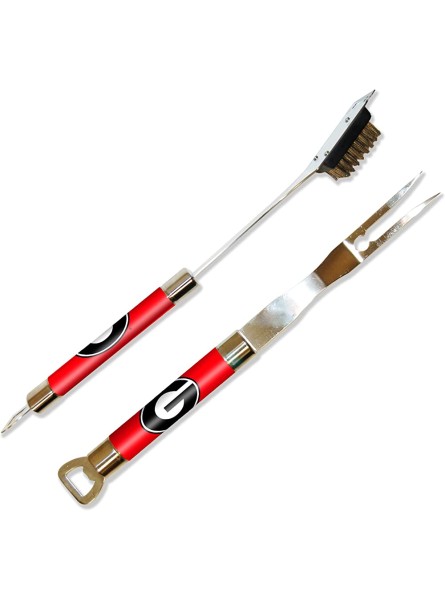 THE NORTHWEST COMPANY NCAA Georgia Bulldogs Barbeque Fork and Grill Cleaner Set - QGQNGXJD