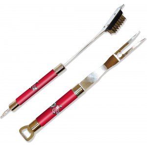 THE NORTHWEST COMPANY NCAA Wisconsin Badgers Barbeque Fork and Grill Cleaner Set - RIOXB8TY