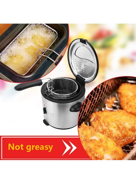 fryer Round electric 1000W stainless steel 1.5 liter large capacity electric separate non-stick liner - IYQZXSS9
