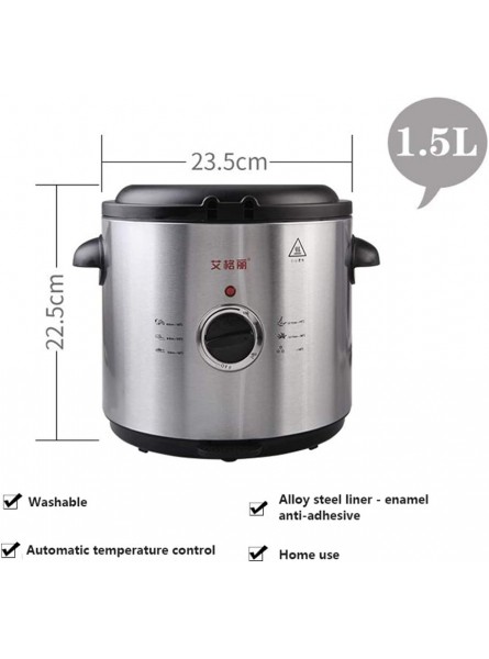 fryer Round electric 1000W stainless steel 1.5 liter large capacity electric separate non-stick liner - IYQZXSS9