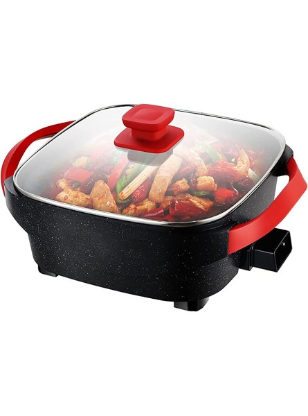Large Multi Cooker,1600W Aluminium Multifunctional Electric Skillet Electric Hot Pot Electric Barbecue Grill Suit for Dorm and Apartment - PFNN5EA7
