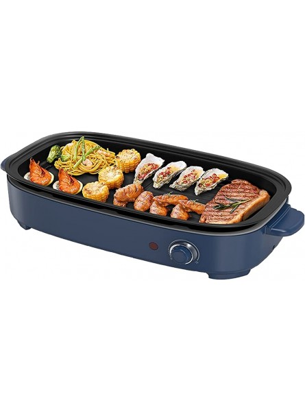 Linjolly Portable Electric Griddle Pan Household Smokeless Electric Grill with Handle,for Family Dinners Birthday Parties 4-5 Peoples - ZRTKPSRD