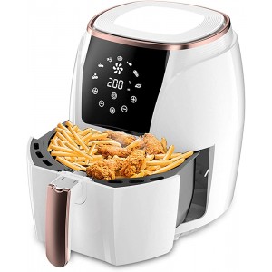 LYYAN Air Fryer,Electric Air Fryer 5.5L Hot Air Fryer With Touch Screen 1400W Oil-free Non-stick Pan Suitable for Frying Grilling Baking - EMOY4TIB