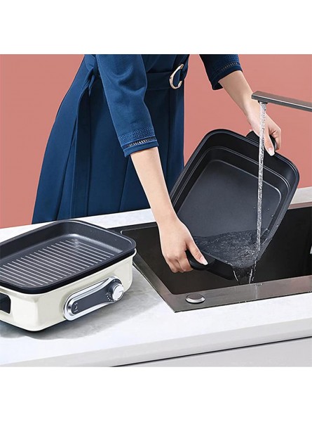 Multi Purpose 4.5 L Electric Grills Hot 1400 W Can Stand Glass Lid with Hot Dish Baking Dish and Stainless Steel Steaming Grid - DEYH1TD0