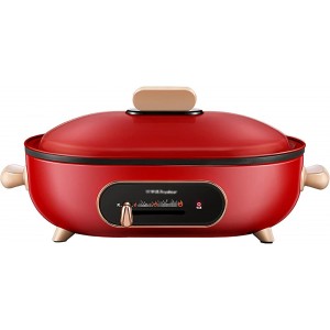 Electric Hot Pot,3.5L Portable Electric Skillet with Nonstick Coating,Integrated Kitchen Pot,Multi-Functional Mini Cooker,Adjustable Temperature Control,A - MKYF39UK
