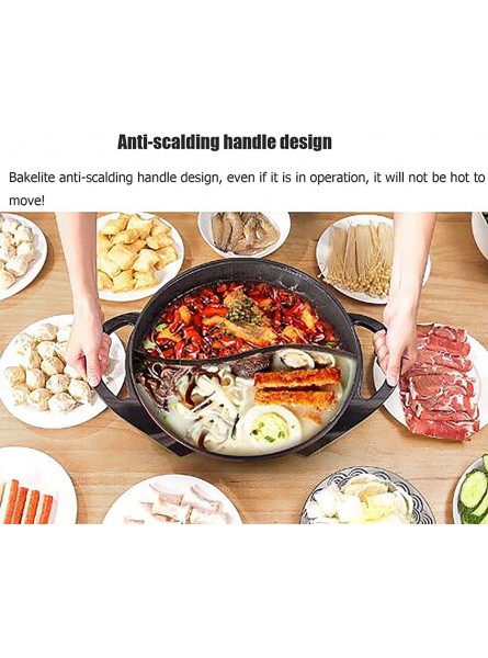 Electric Hot Pot,Portable Electric Skillet with Nonstick Coating,Multi-Function Electric Cooker with Clear Glass Lid & Insulated Handle for 4-6 People - DSNVKXQ4