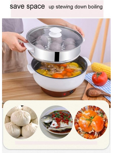 Mini Electric Skillet Mini Electric Skillet Hotpot Cooking Breakfast Steamed Eggs Steamer Mini Soup Noodles Pot Frying Pan Dormitory Rice Cooker - AZORUVK0