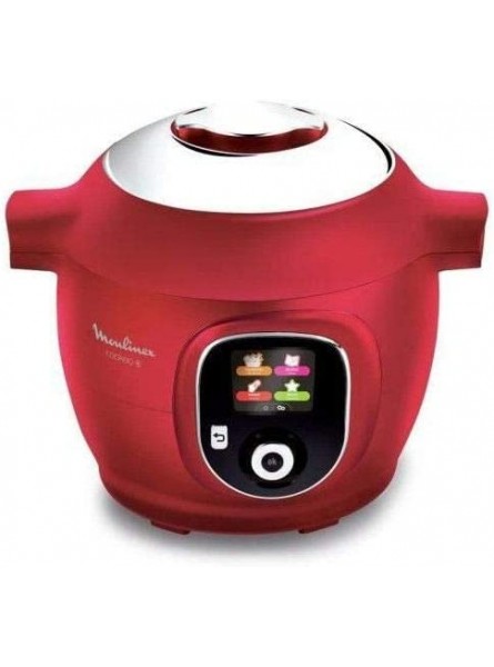 Moulinex Intelligent High Pressure Multicooker 6 L 150 Recipes 6 Modes of Cooking Guide Easy and Fast 150 Red Recipes red - BSKZDFV4