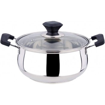 Stock Pot 304 Stainless Steel Household Thickened 1.5L 2.5L  3.5L 4.5L 6L for Gas Stove Induction Cooker 1-8 People Size : 1.5L - BWSMI0NJ