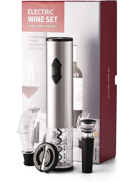 CUYUFIA Electric Wine Opener Battery Powered Automatic Wine Bottle Opener with Foil Cutter Wine Supplies - DQRAOXMN
