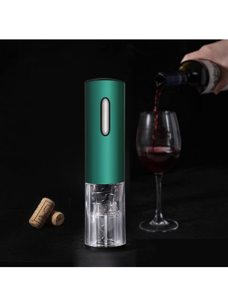 Electric Wine Opener Gift Set Automatic Electric Wine Bottle Opener With Foil Cutter Wine Stopper Wine Pour and USB Charging Cable Green - DCAMITJT