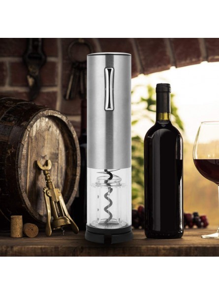 Electric Wine Opener Wine Bottle Opener Electric Bottle Opener Stylish Durable USB Rechargeable Full Automatic Silver LED Blue Light for Bar - PORJNYBH