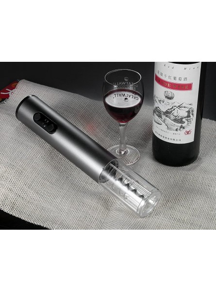 Wine Opener Electric,Smaier Wine Bottle Opener Stainless Steel Corkscrew Battery Powered Cordless Wine Opener Kit with Foil Cutter Silver - ABZQT5PU