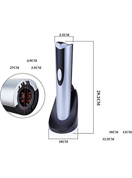 zinhsq Electric Wine Bottle Opener Set with Charging Base Rechargeable Automatic Corkscrew with Foil Cutter Wine Pourer Vacuum Stopper Cork Screw Remover Gift Kit for Wine Lovers Couple Men Women Mo - LSKEM0AA