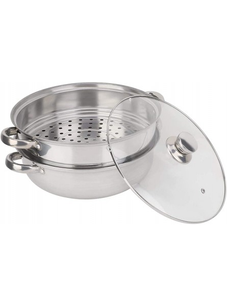 Energy Saving Soup Steaming Pot 27cm Cooker Double Boiler Steamer Pot for Cooking - ZRVK5TP9