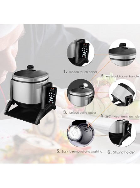 Intelligent cooking robot 6L pot household restaurant automatic non stick cooking pot stir fry machine - XLELUIMU