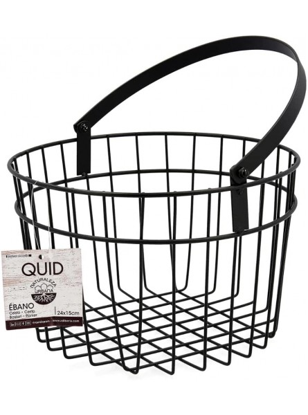 Quid Round Basket 24X15 Ebano QD kitchenware Black Single - GNLIF23B