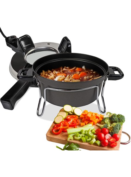 Total Chef Czech Cooker Electric Oven Classic European Style One-Pot Multicooker Non-Stick Mini-Oven with Adjustable Temperature Portable All-in-One Cooking for Dorm Rooms Cottage RV Camping - IDDGX1TO
